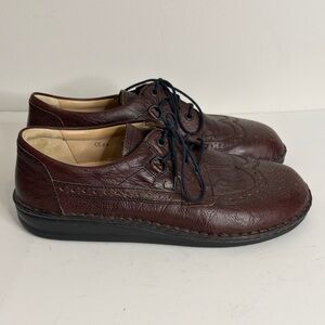 Finn Comfort York Shoes Mens 44 10.5 Brown Leather Brogue Lace Up Oxfords